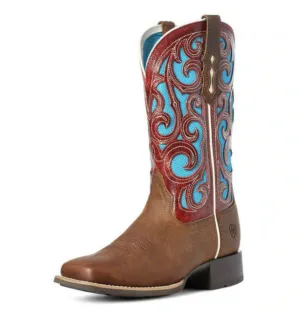Ariat Ladies Karma VentTEK Brown Square Toe Boots 10036025