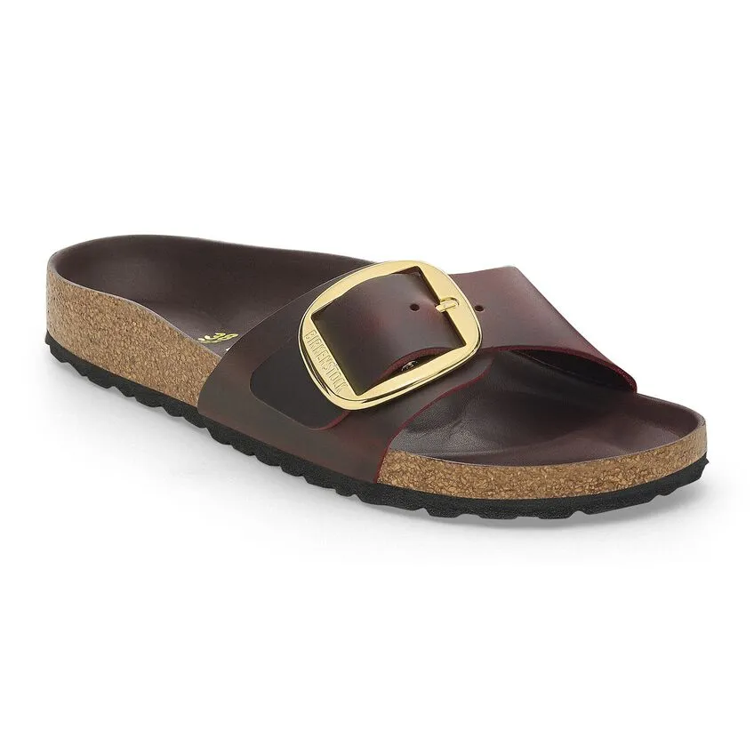 BIRKENSTOCK- MADRID NATURAL LEATHER OILED BIG BUCKLE SANDAL