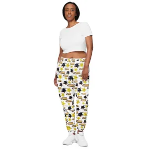 Bullet Bomb Star Unisex Track Pants - White