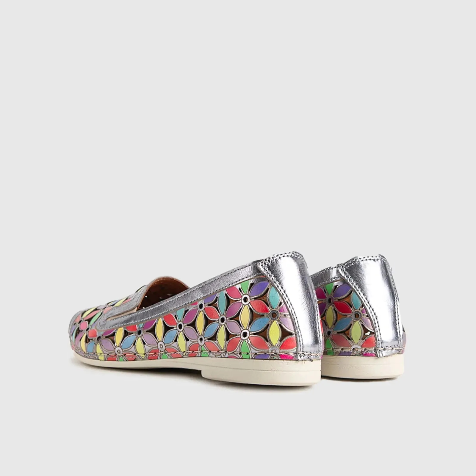 Comfort Leather Casuals 1105 Pewter Multi