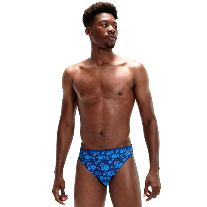 COSTUME SPEEDO UOMO SLIP NUOTO PISCINA BLU FLOWER