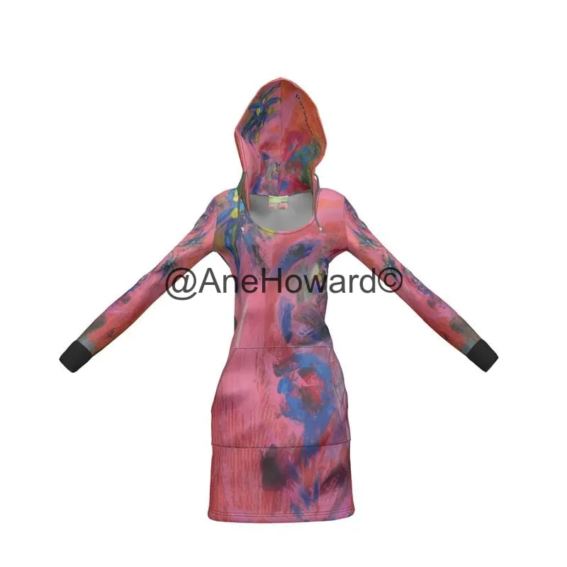 Eco-Friendly Hoodie Dress Bird of Paradise