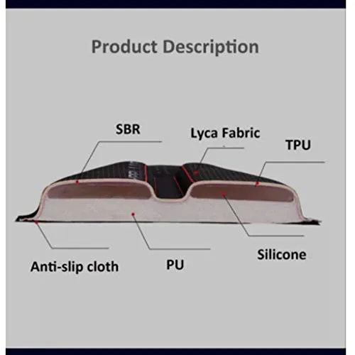 FASTPED ® Nylon Soft Black Bicycle Silicone Gel Saddle Seat ( Red)
