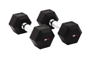 Lifeline 7.5 Kg Hexa Dumbbell Set Ideal for Home Gym Exercise Workout for Men & Women, Cast Iron Rubber Coated Encased, Perfect for Home Fitness- Pack of 2