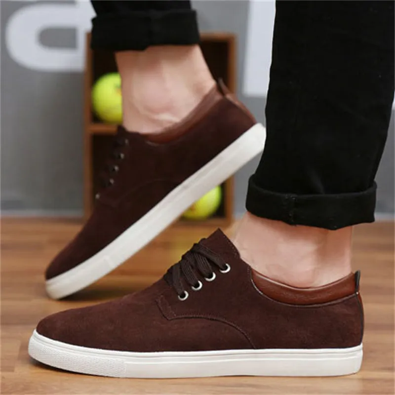 Men's Fashion Trendy Lace Up Flat Suede Shoes