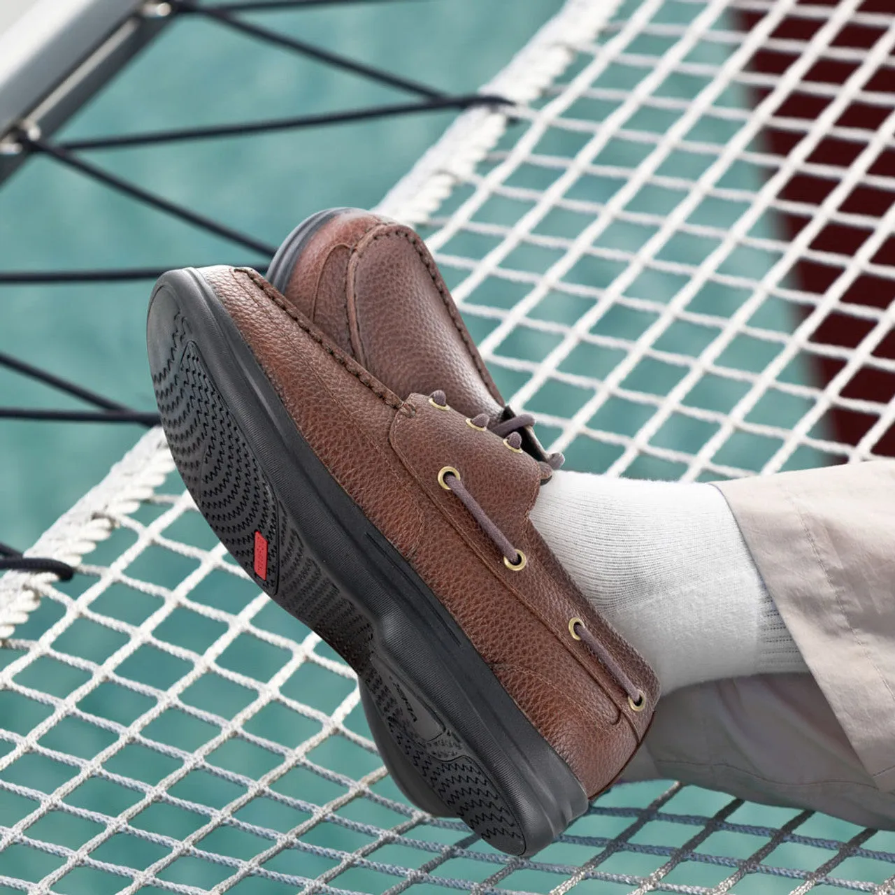 Men's Orthopedic Boat Shoe - Dark Brown