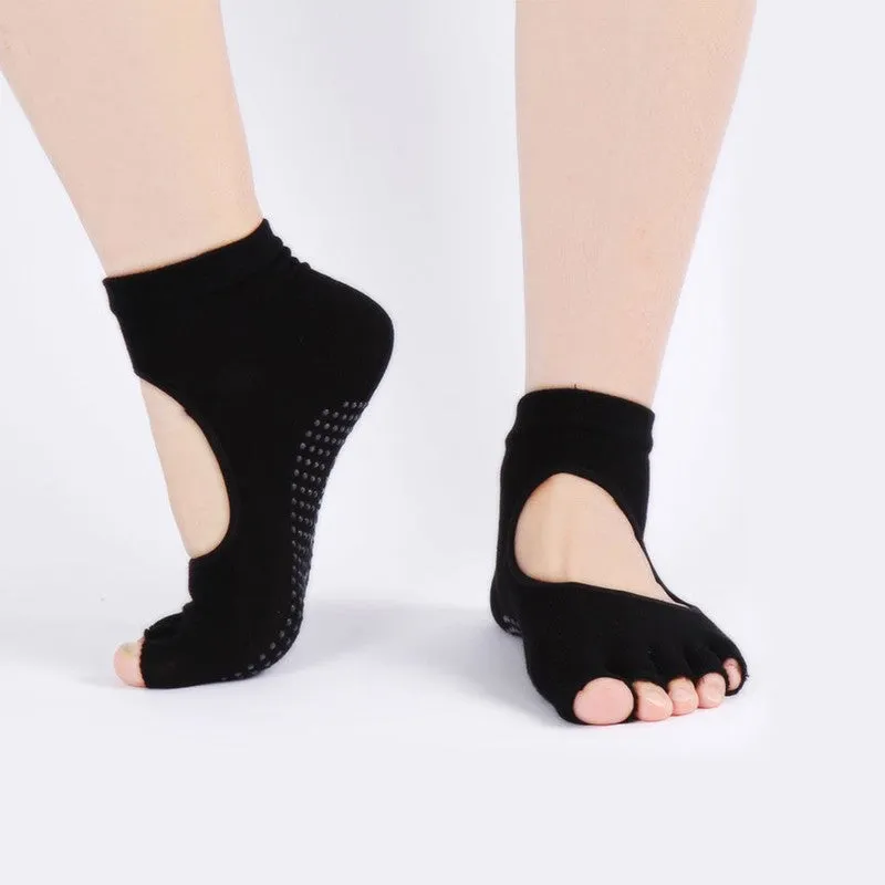 Non-Slip Pilates Socks - Pink, Black, Blue, Purple or Gray