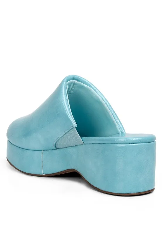 Olori Solid Platform Slip On Mules/Clogs