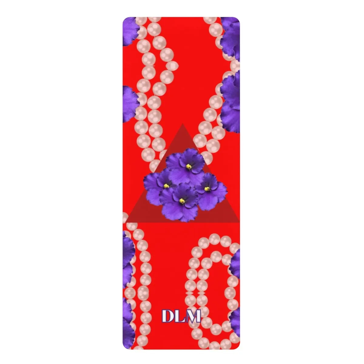Personalized Red & White Rubber Yoga Mat