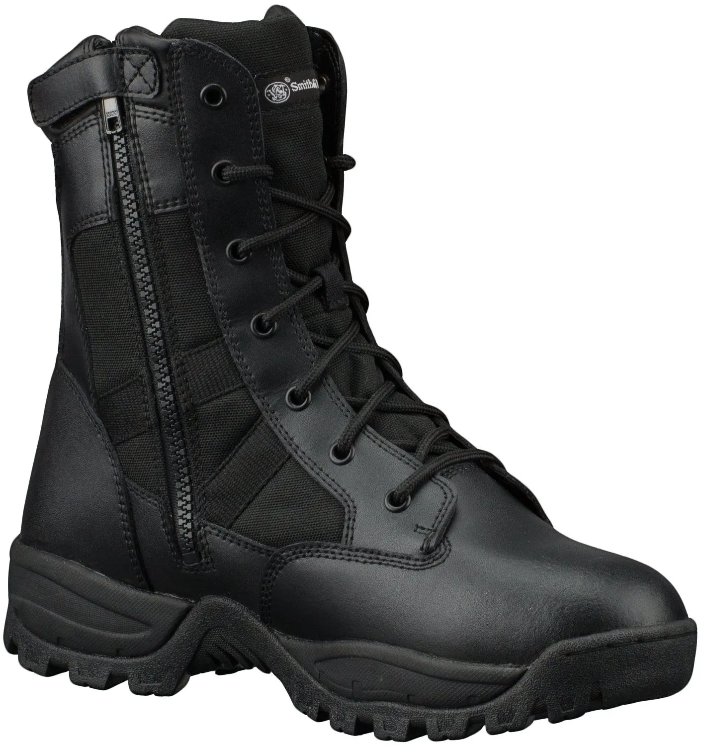 Smith & WessonÂ® Footwear Breach 2.0 Waterproof Men's Tactical Side-Zip Boots (Black)