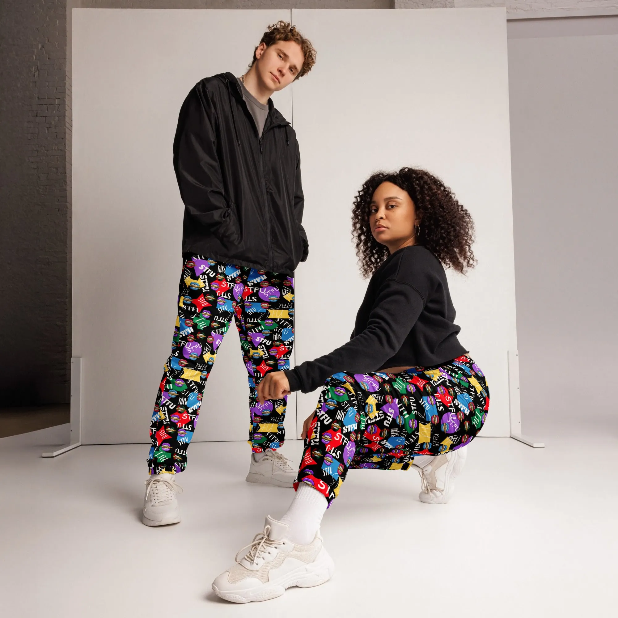 STFU Logos and Colors Unisex Track Pants - Black