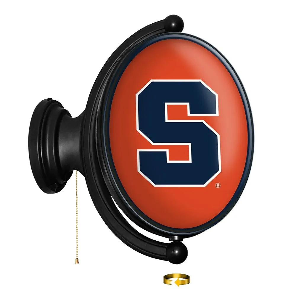 Syracuse Orange: Original Oval Rotating Lighted Wall Sign