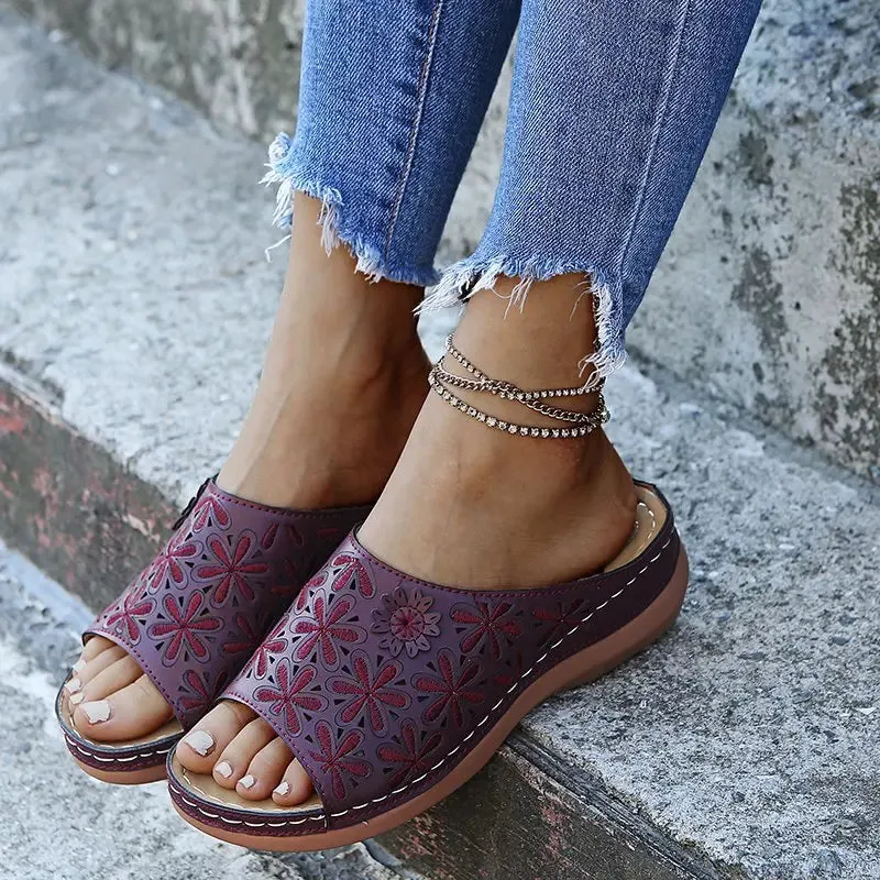 Women Wedge Sandals Premium Orthopedic Open Toe Sandals