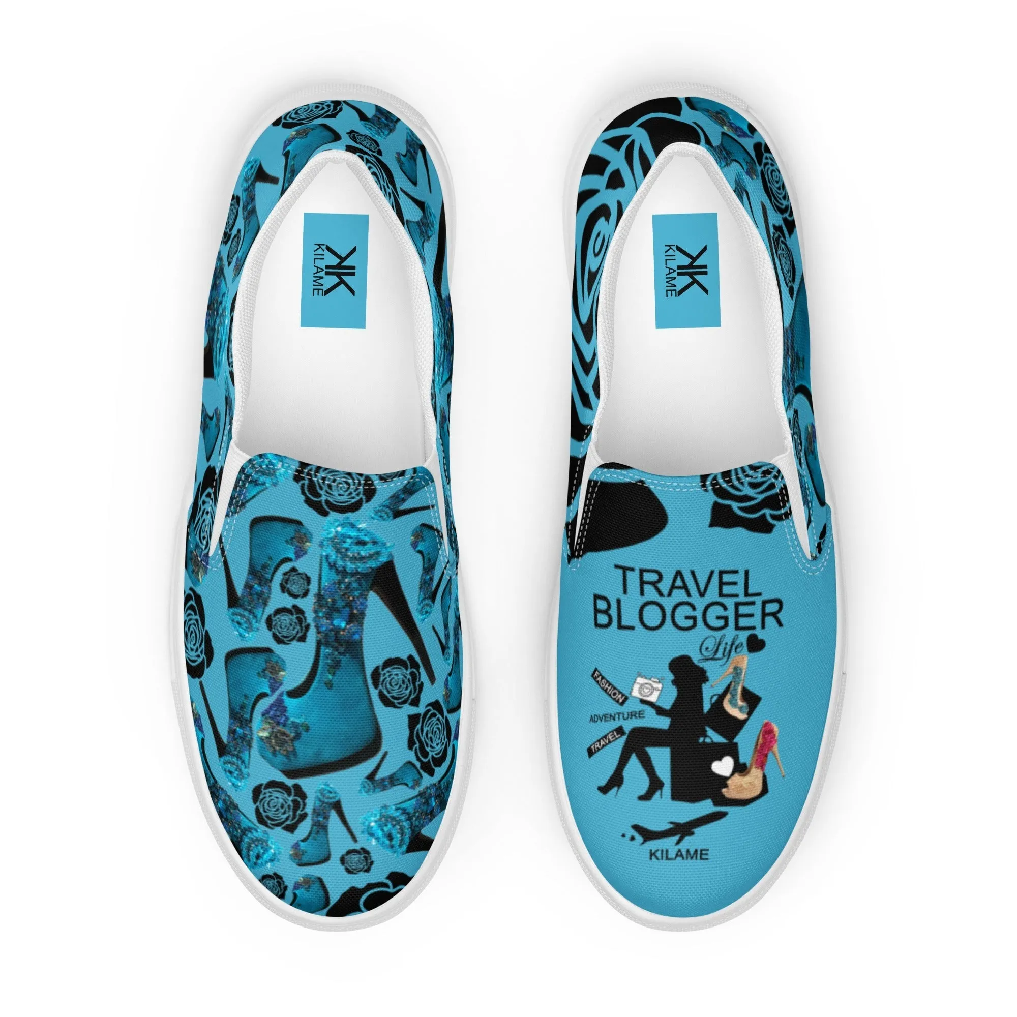 Women’s slip-on canvas shoes 'Travel blogger'